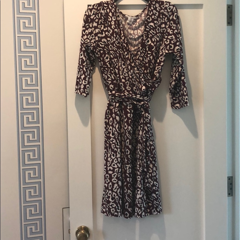 Purplish leopard jersey dress
